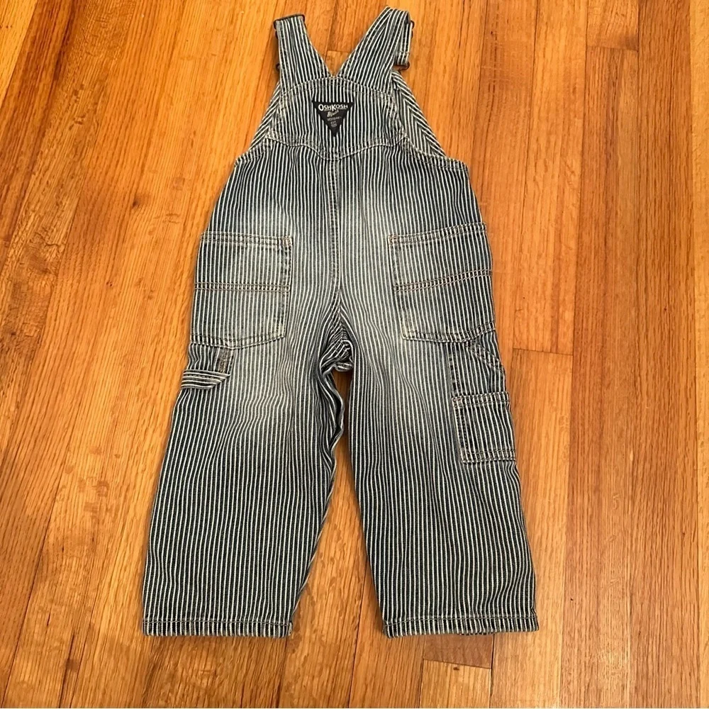 Baby B’gosh By Oshkosh Overall striped, Distressed, Size 18 Months (n)